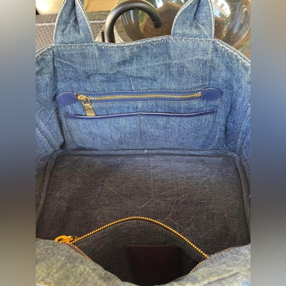 PRADA CANAPA Tote Bag, Large Tote, Handbag, Denim Canvas 100% AUTHENTIC! - Picture 16 of 16